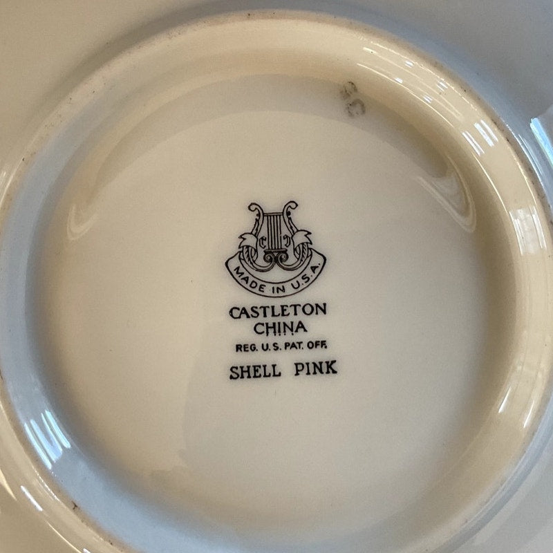 Shell Pink by Castleton Tea Cup Saucer circa 1958 - 1966
