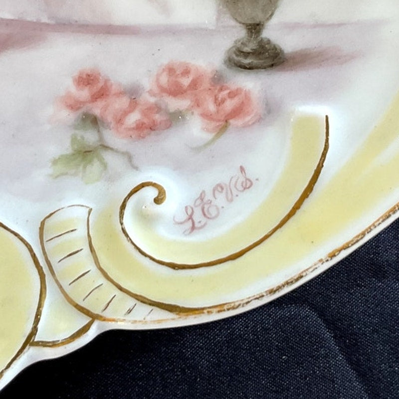 Unique Antique William Guerin Limoges Hand Painted Porcelain Wall Plate — view 6