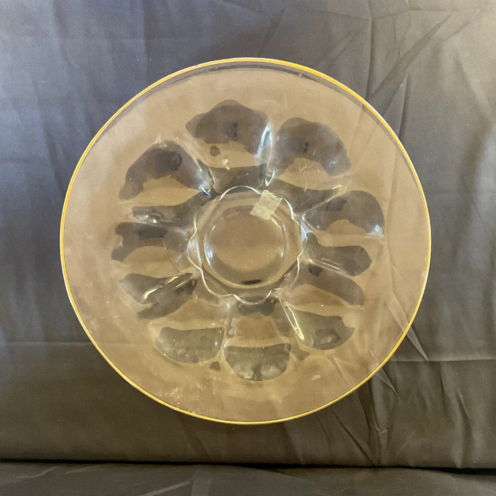 Vintage Large Clear Glass Salad Plate