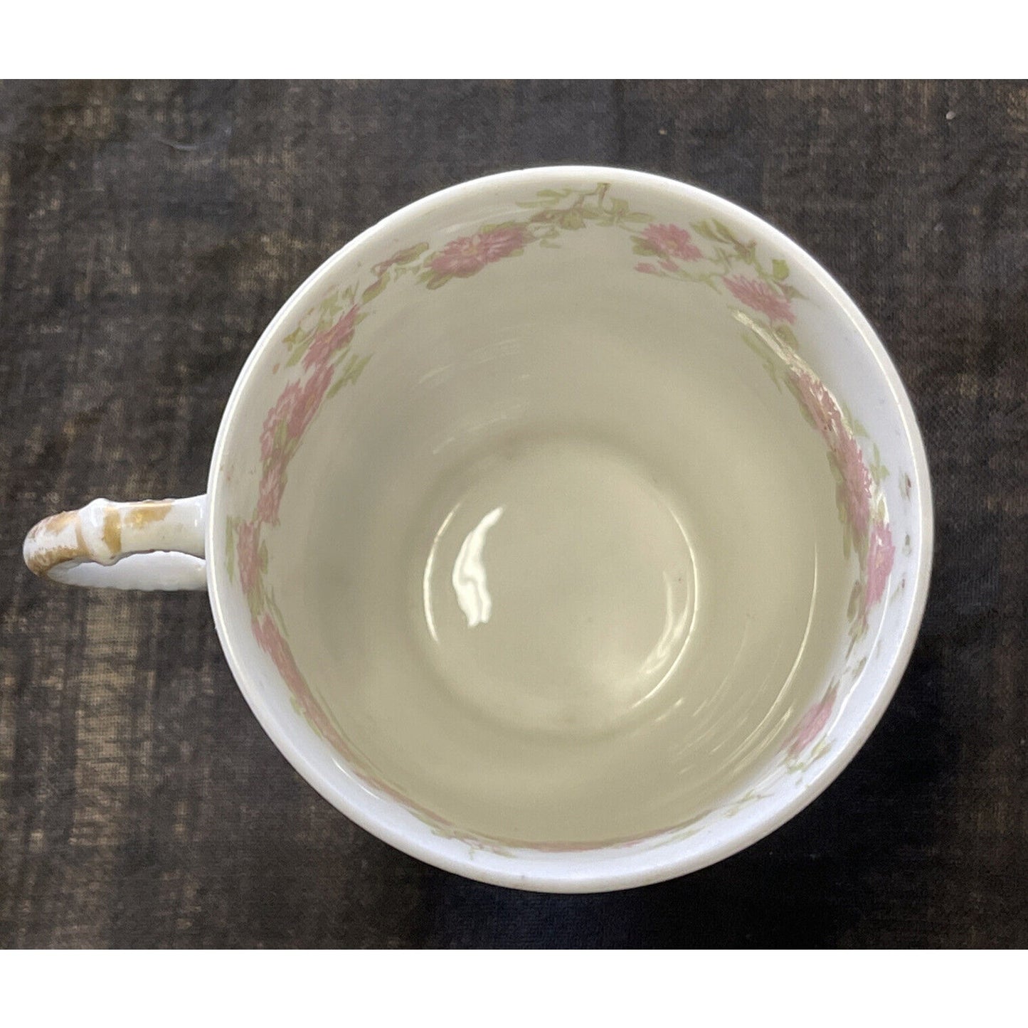 Antique GDM Hand Painted Floral Pattern Demitasse Cup and Saucer circa 1902