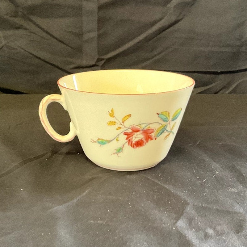 Antique Haviland Limoges Rose Pattern w/ Pink Accents Tea cups & Saucers - Pair
