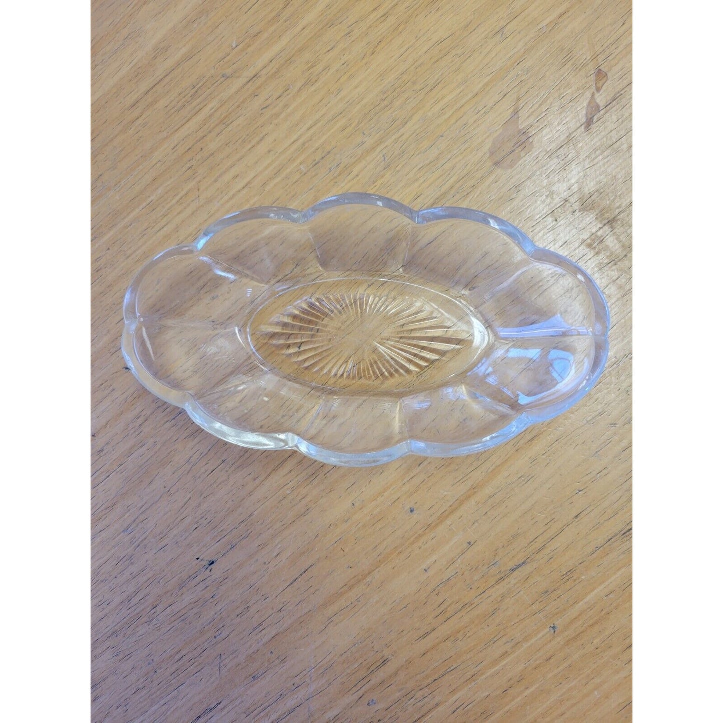 Vintage Clear Glass Banana Split Serving Bowl