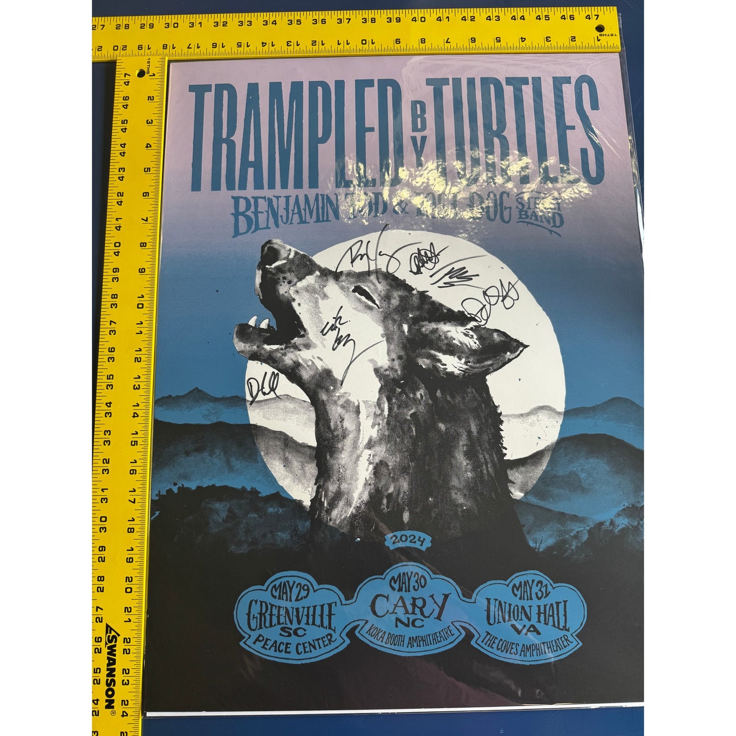 Ben Tod & Trampled by Turtles Tour Poster – Signed – May 29–31, 2024 – 24x18
