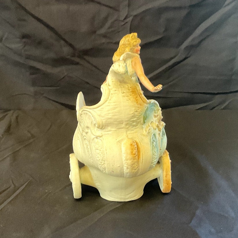 Vintage Lady on a Swan Planter