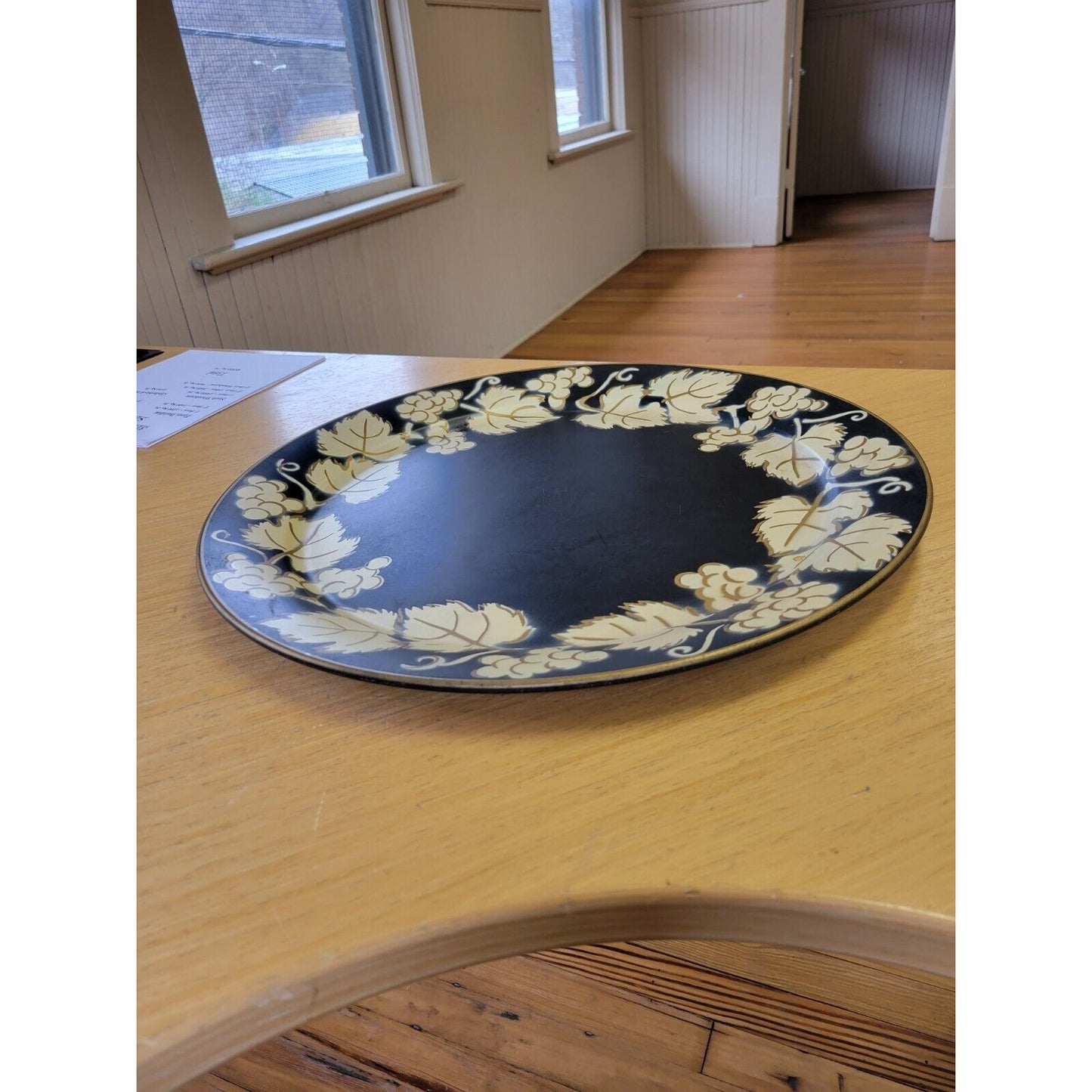 Vintage 19" Metal Social Supper Tray