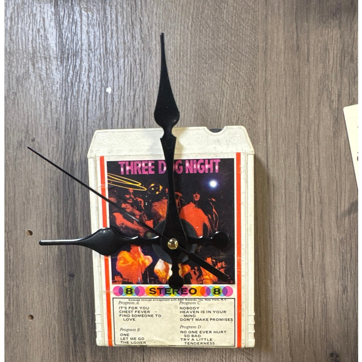 Classic Rock - Classic Timepiece: Upcycled Three Dog Night 8-Track Clock