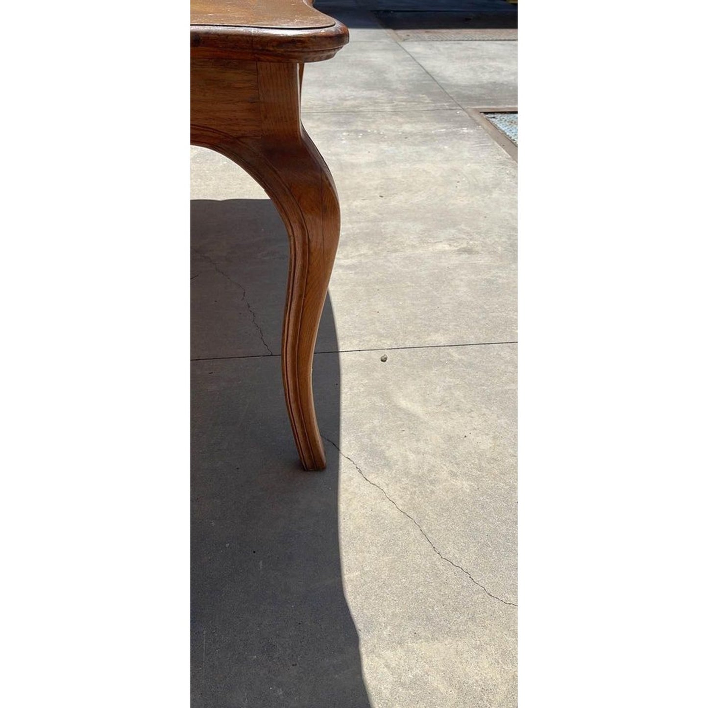 Italian Walnut Country Parquet Inlay Dining Table