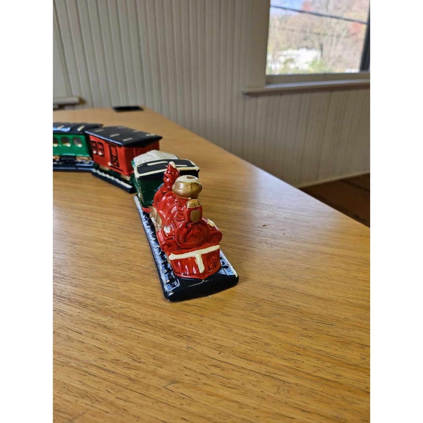 Vintage Merry Christmas Light-Up Train Set