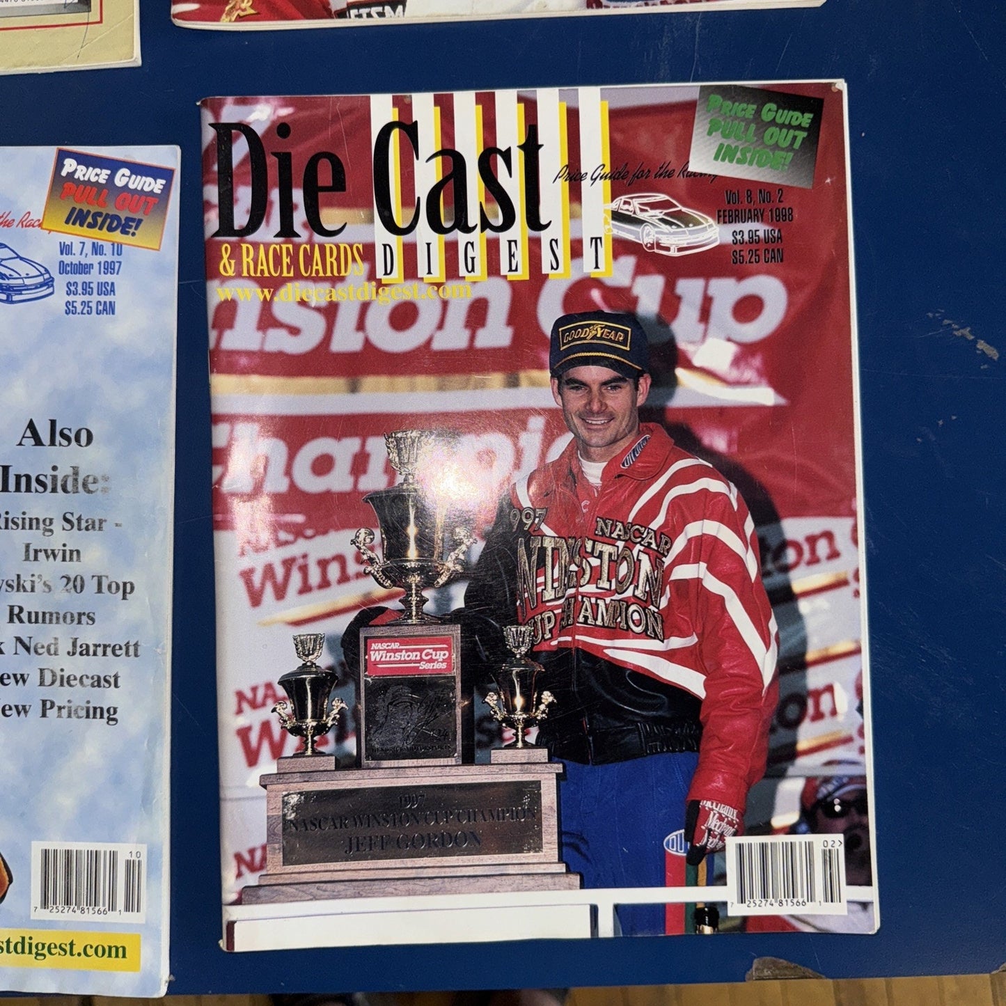 Lot of 8 Die Cast Digest NASCAR Mags Jeff Gordon Labonte Wallace Jarrett