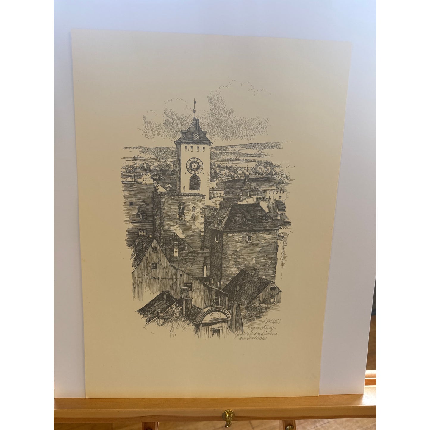 1960s Regensburg Drawings by Franz Emer – Folder II, 11 Signed Prints