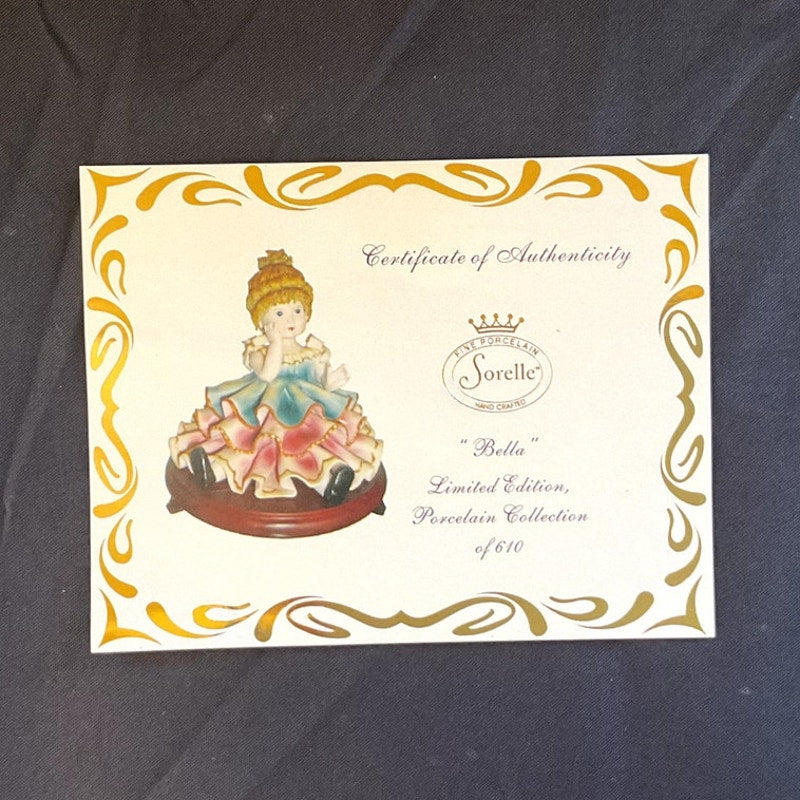 Sorelle Bella Figurine w/ Certificate of Authenticity