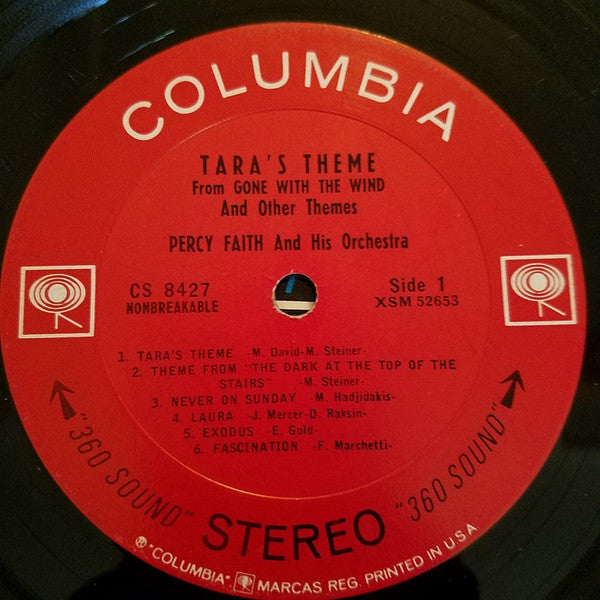 Percy Faith & His Orchestra : Tara's Theme From "Gone With The Wind" And Other Movie Themes (LP,Stereo)