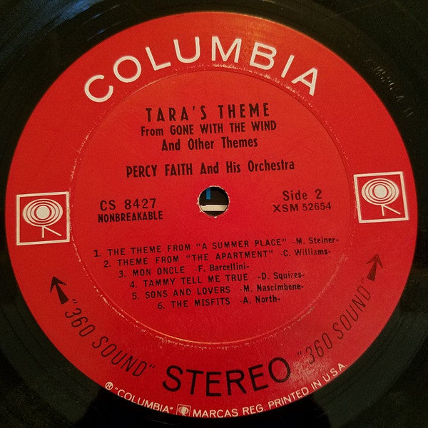 Percy Faith & His Orchestra : Tara's Theme From "Gone With The Wind" And Other Movie Themes (LP,Stereo)