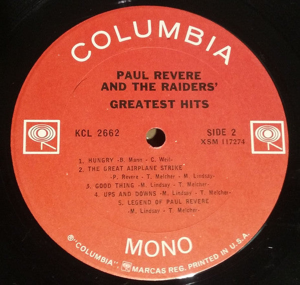 Paul Revere & The Raiders : Greatest Hits (LP,Compilation,Stereo,Mono)