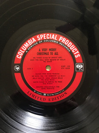 Various : A Very Merry Christmas To All (LP,Compilation,Limited Edition,Mono)