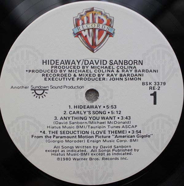 David Sanborn : Hideaway (LP,Album)