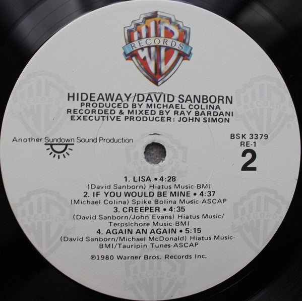 David Sanborn : Hideaway (LP,Album)