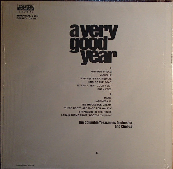 The Columbia Musical Treasuries Orchestra And Chorus : A Very Good Year (LP,Album,Stereo)