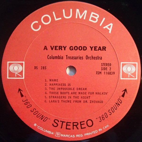 The Columbia Musical Treasuries Orchestra And Chorus : A Very Good Year (LP,Album,Stereo)