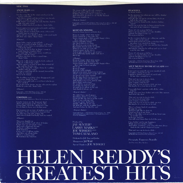 Helen Reddy : Helen Reddy's Greatest Hits (LP,Compilation)