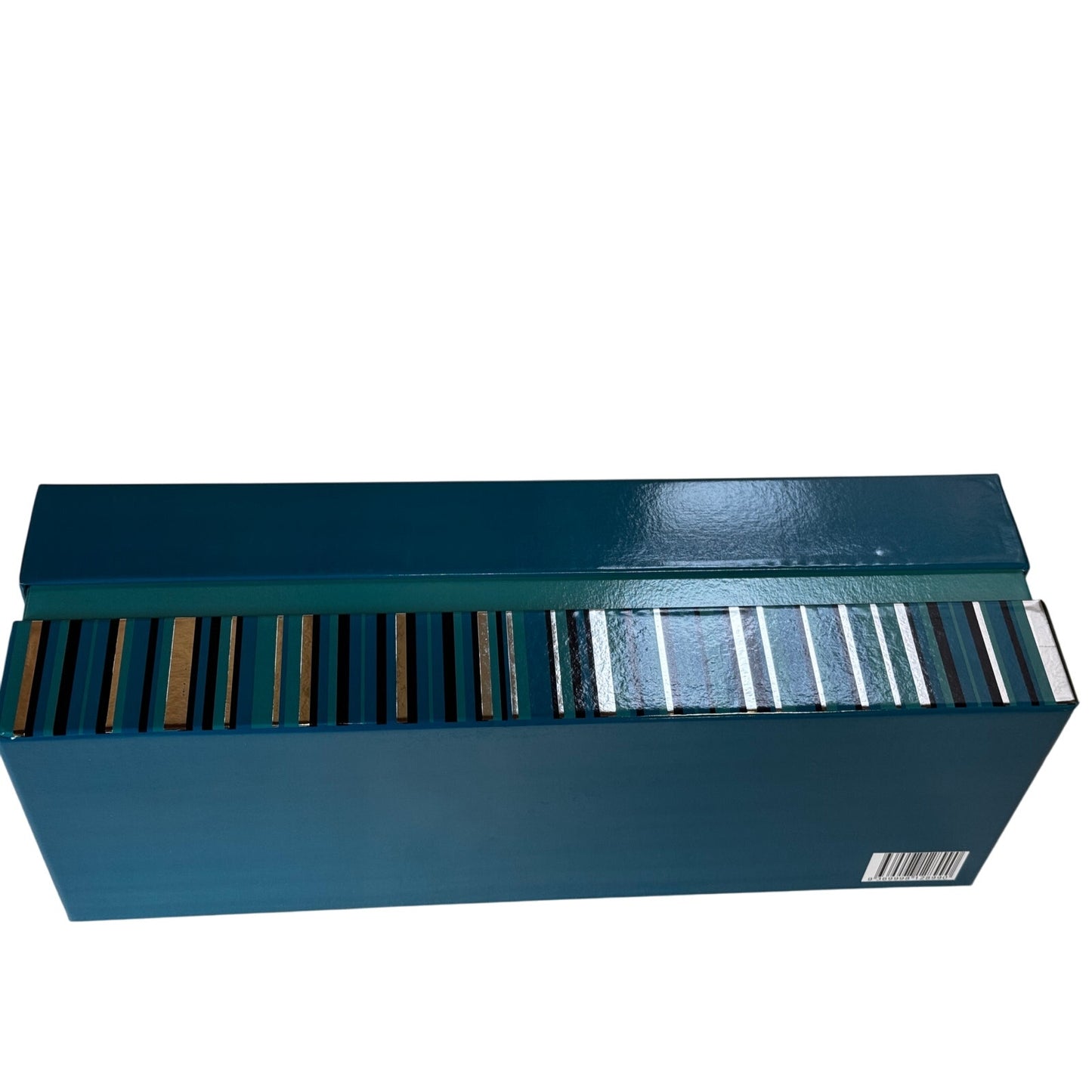 Mijenko Acacia Wood 4 Compartment Tea Chest-Glass Lid-Silver Accents🎁Gift-Ready