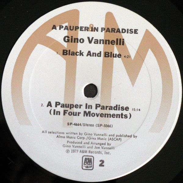 Gino Vannelli : A Pauper In Paradise (LP,Album)