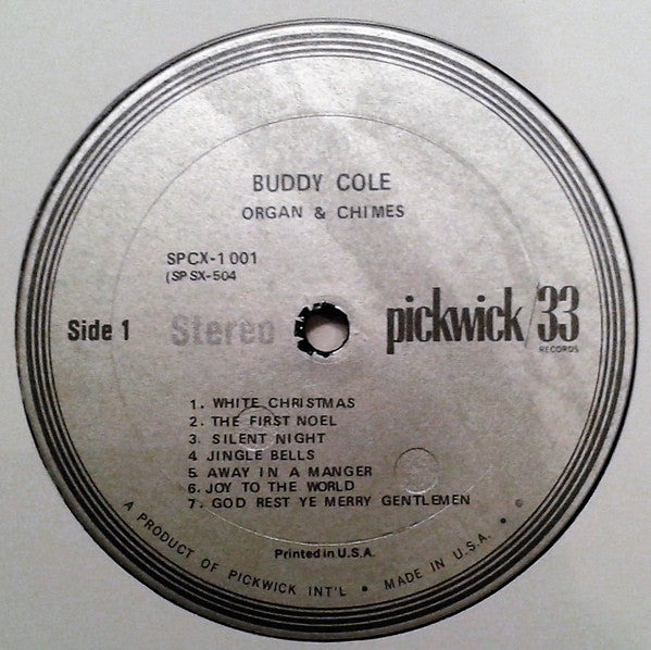 Buddy Cole : Christmas Organ & Chimes (LP,Reissue,Stereo)