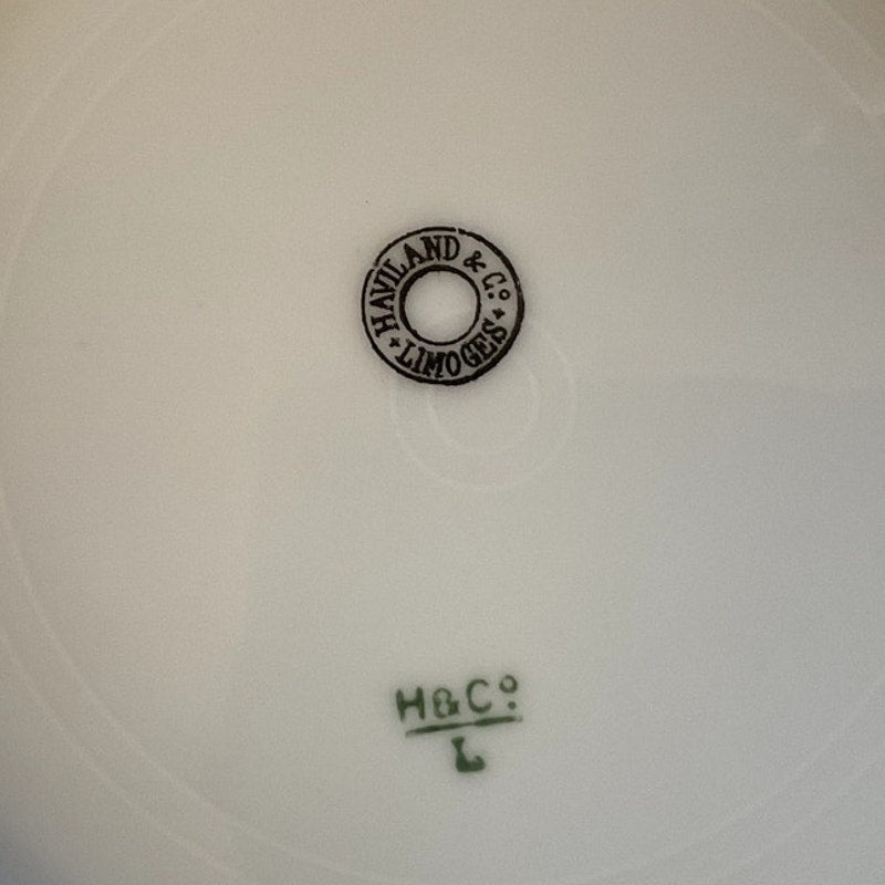 Antique Haviland Limoges Rose Pattern w/ Pink Accents Salad Plates - Set of 11