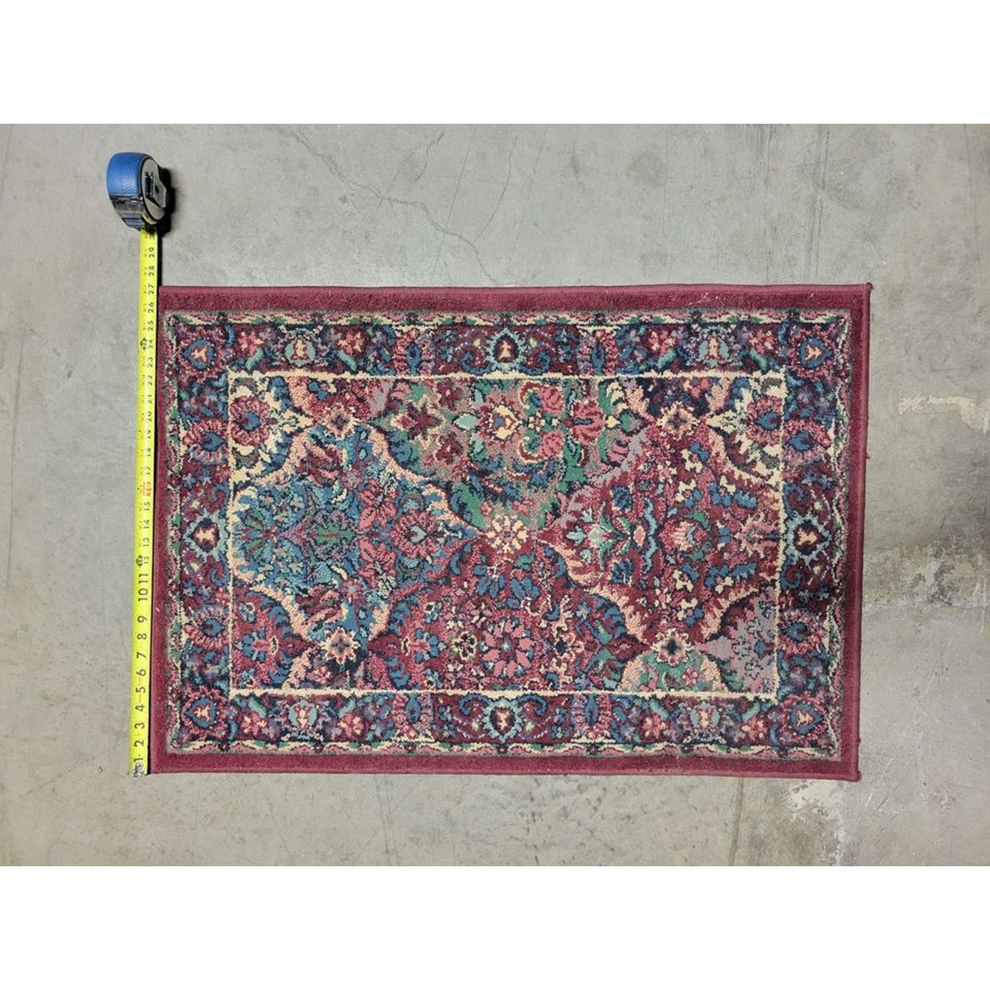 Vintage Wool Area Rug 39.5" x 27.25"