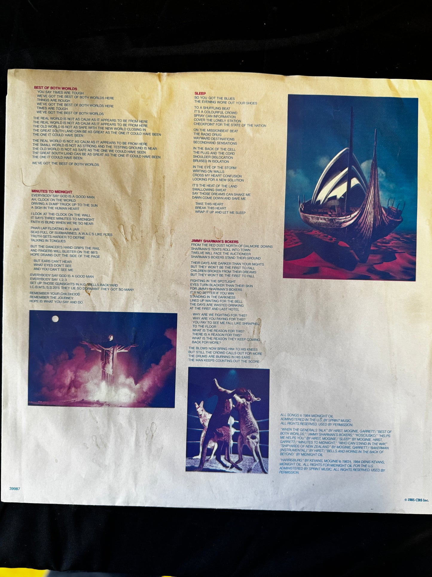 Midnight Oil : Red Sails In The Sunset (LP,Album)