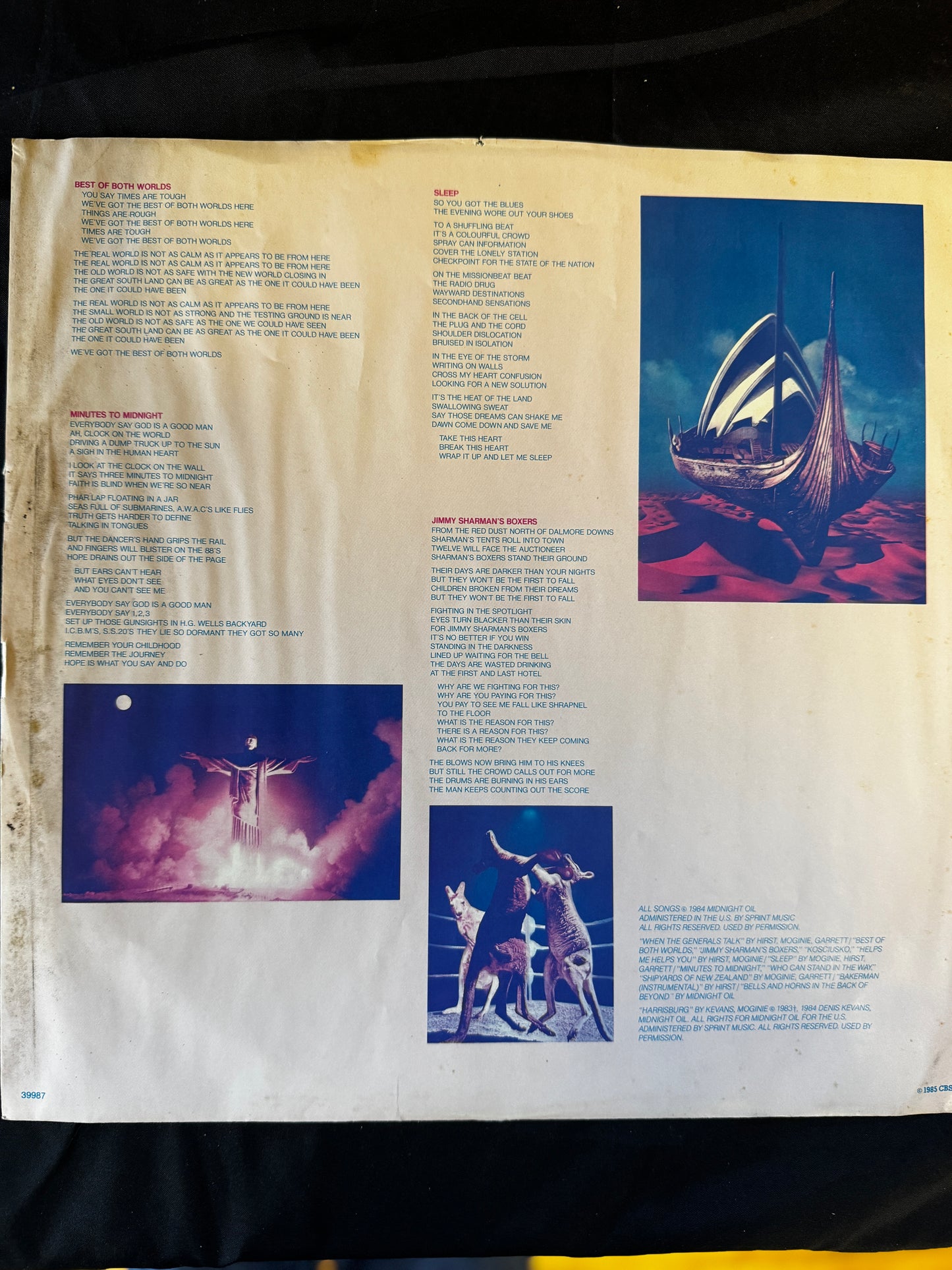 Midnight Oil : Red Sails In The Sunset (LP,Album)