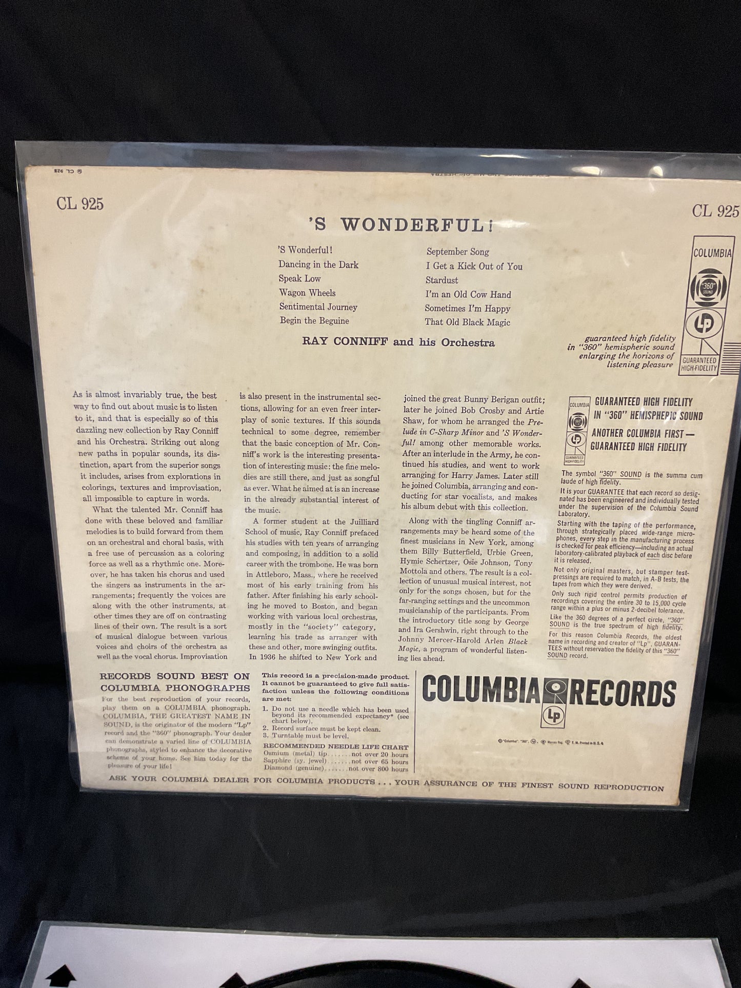 Ray Conniff : 'S Wonderful! (LP,Album,Mono)