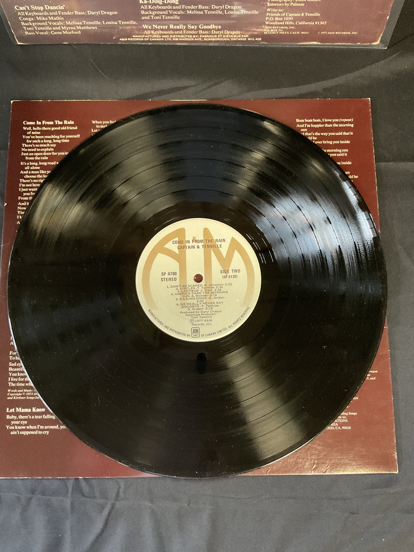 Captain And Tennille : Come In From The Rain (LP,Album)
