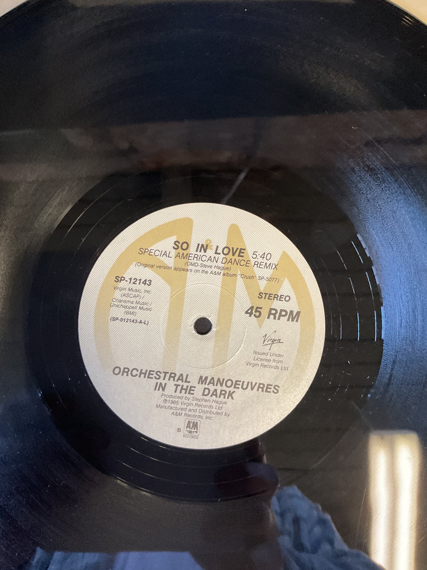 Orchestral Manoeuvres In The Dark : So In Love (Special American Dance Remix) (12",45 RPM,Single,Stereo)