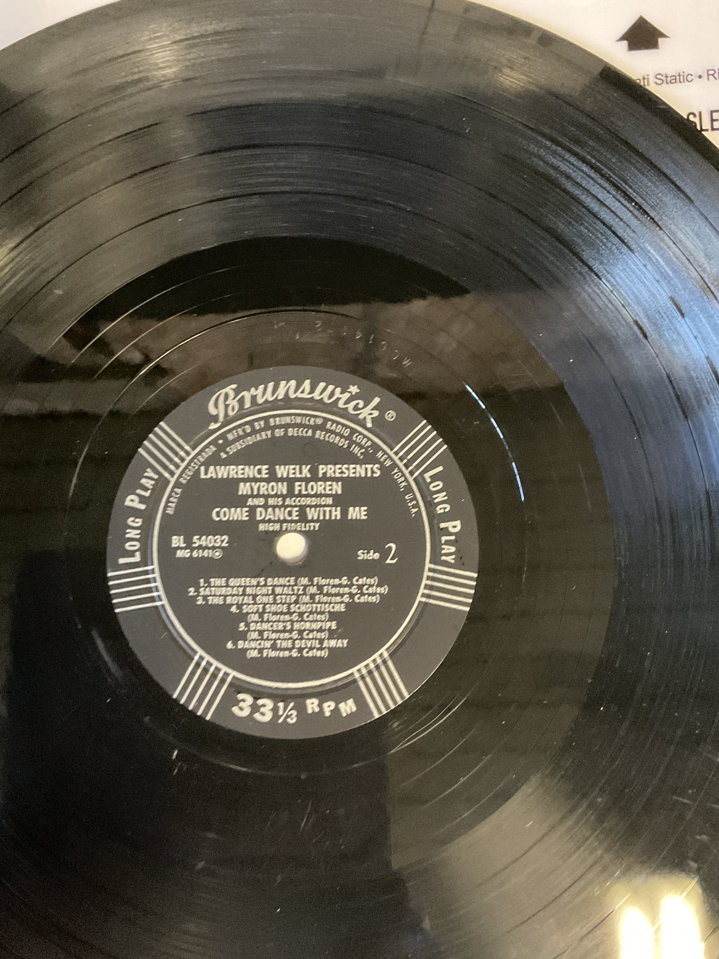 Lawrence Welk Presents Myron Floren : Come Dance With Me (LP,Album,Mono)