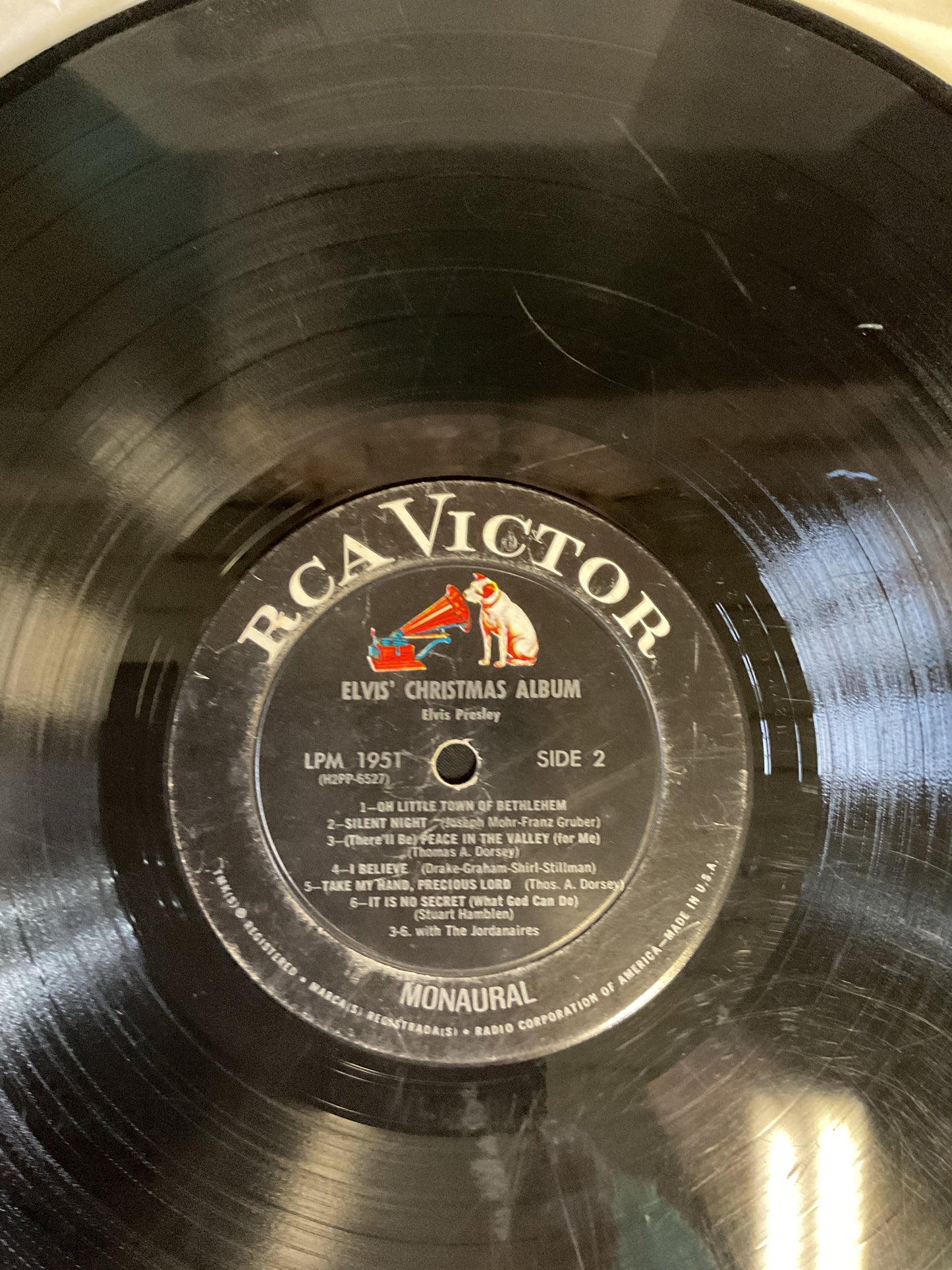 Elvis Presley : Elvis' Christmas Album (LP,Album,Mono)