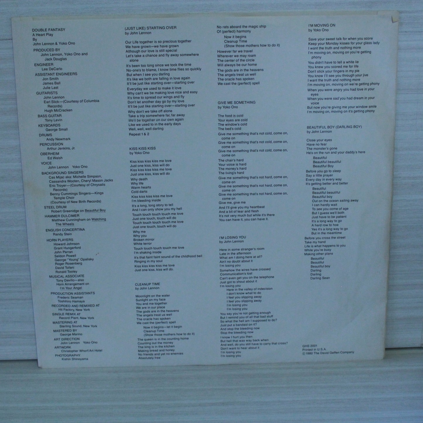 John Lennon & Yoko Ono : Double Fantasy (LP,Album)