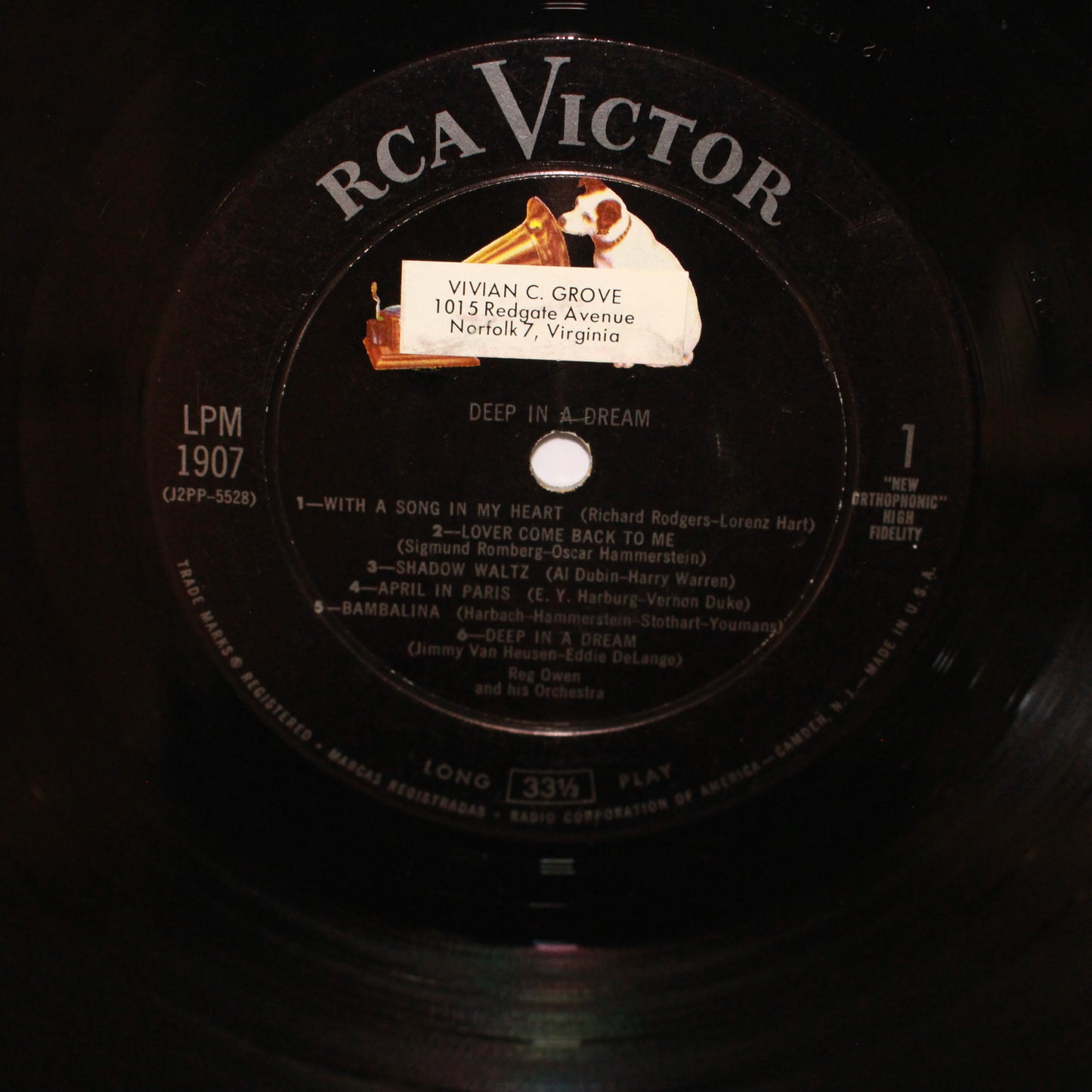 Reg Owen And His Orchestra : Deep In A Dream (LP,Album,Mono)