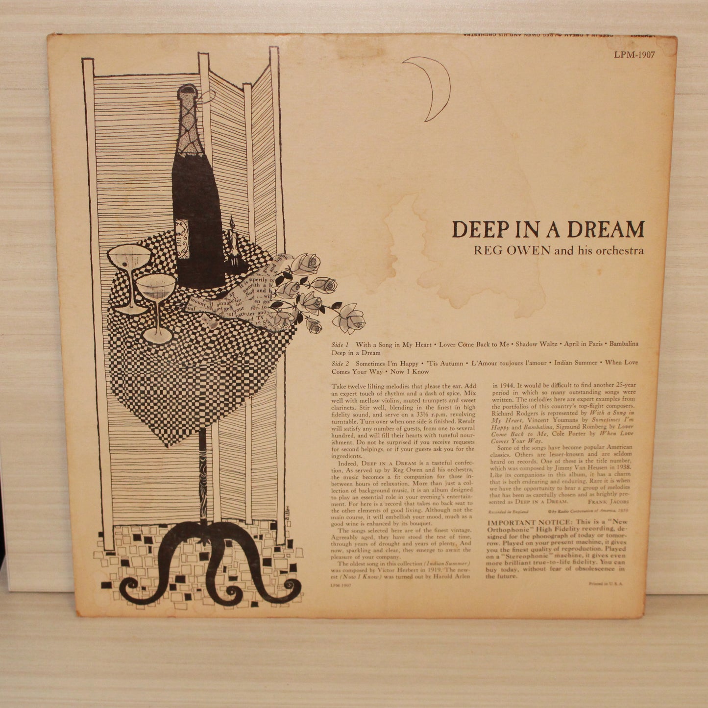 Reg Owen And His Orchestra : Deep In A Dream (LP,Album,Mono)
