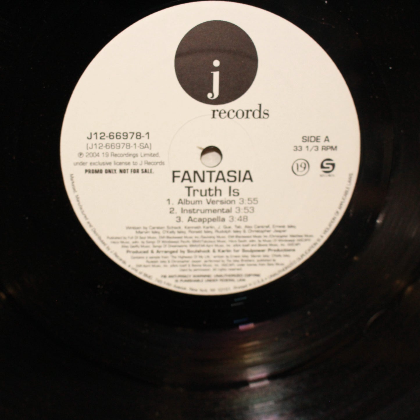Fantasia (4) : Truth Is / It's All Good (12",33 ⅓ RPM,Promo)
