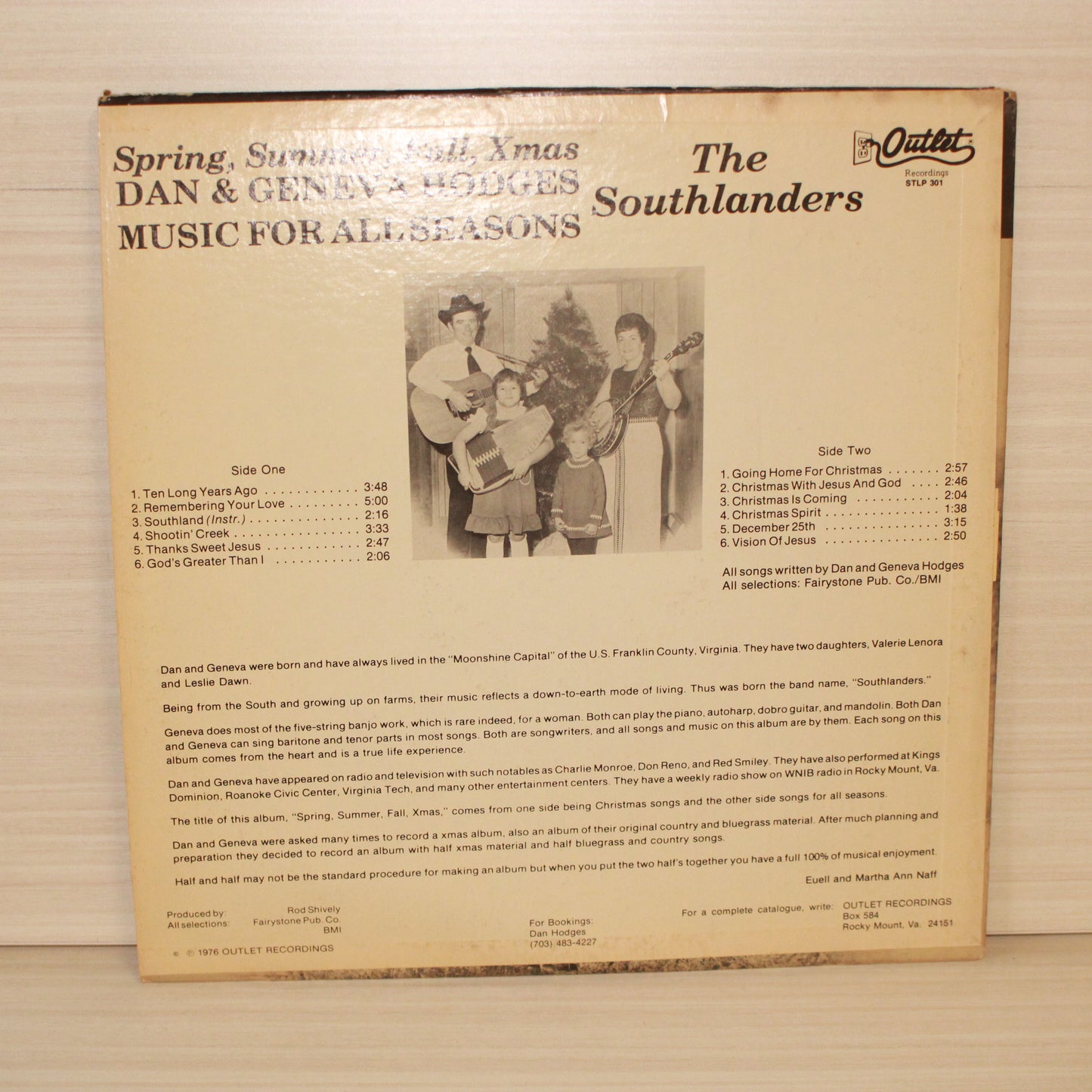 The Southlanders (7) : Spring, Summer, Fall, Xmas Music For All Seasons (LP,Stereo)