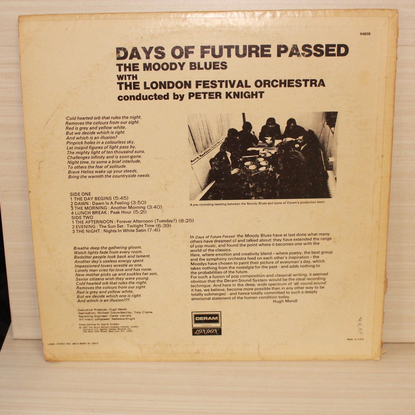The Moody Blues With The London Festival Orchestra Conducted By Peter Knight (5) : Days Of Future Passed (LP,Album,Club Edition,Stereo)