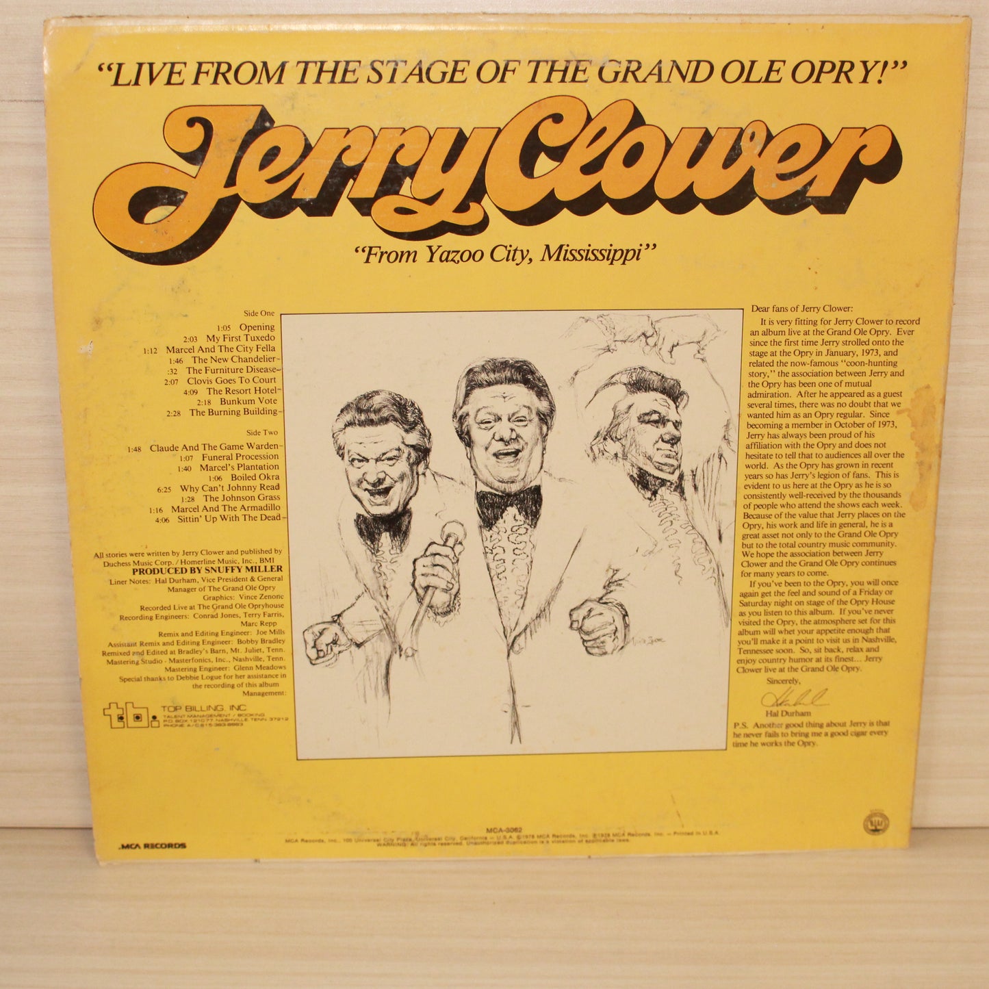 Jerry Clower : Live From The Stage Of The Grand Ole Opry! (LP,Album,Reissue,Stereo)