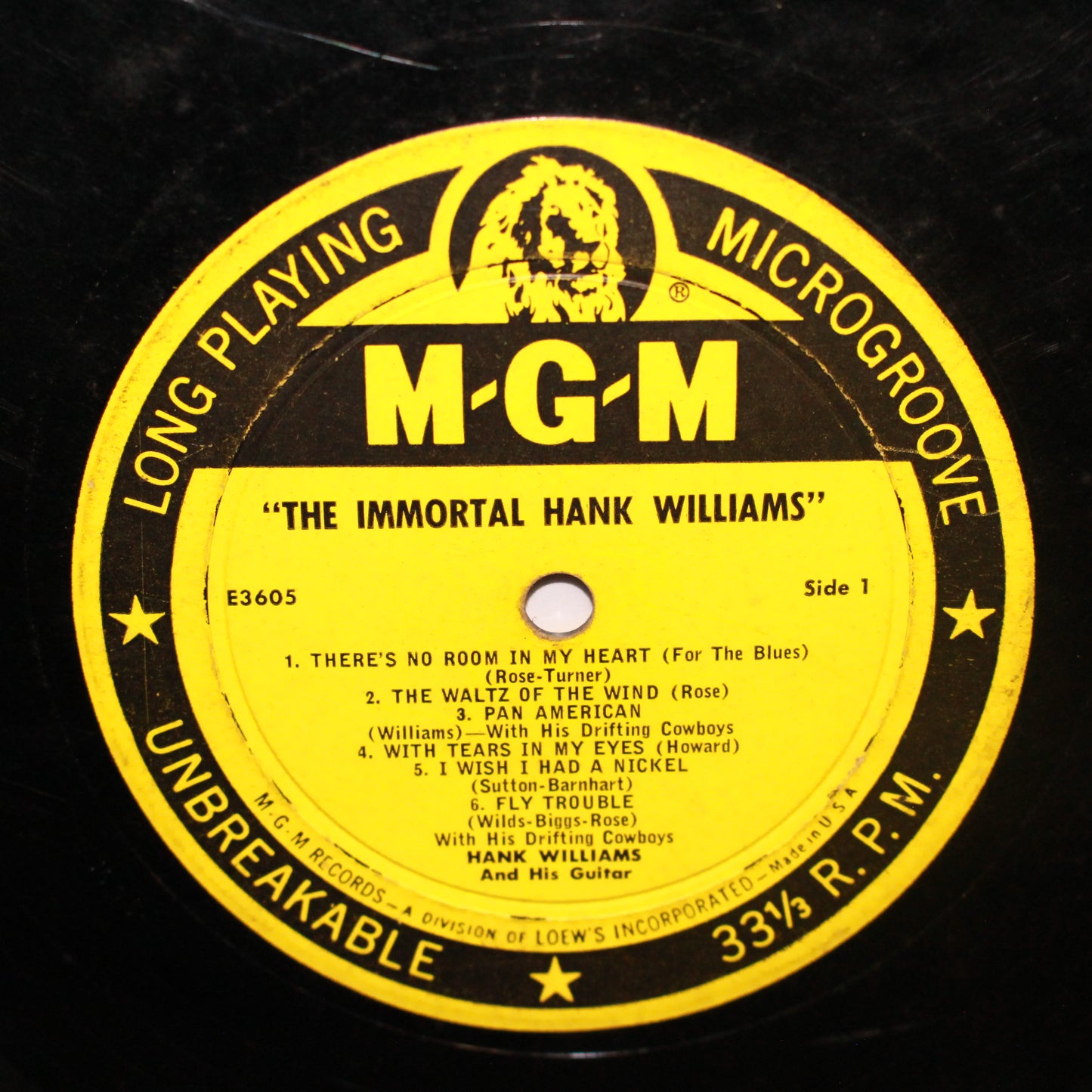Hank Williams : The Immortal Hank Williams (LP,Compilation,Mono)