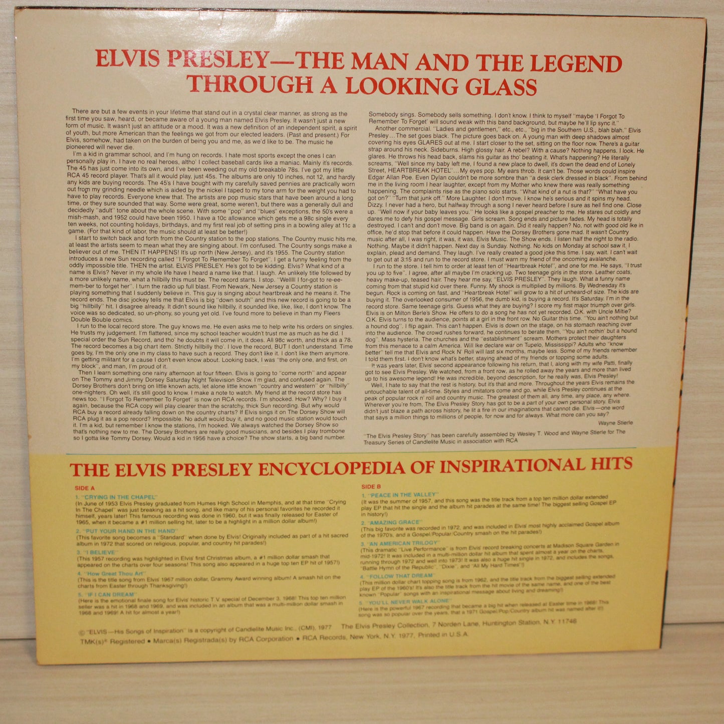 Elvis Presley : Elvis - His Songs Of Inspiration (LP,Compilation)