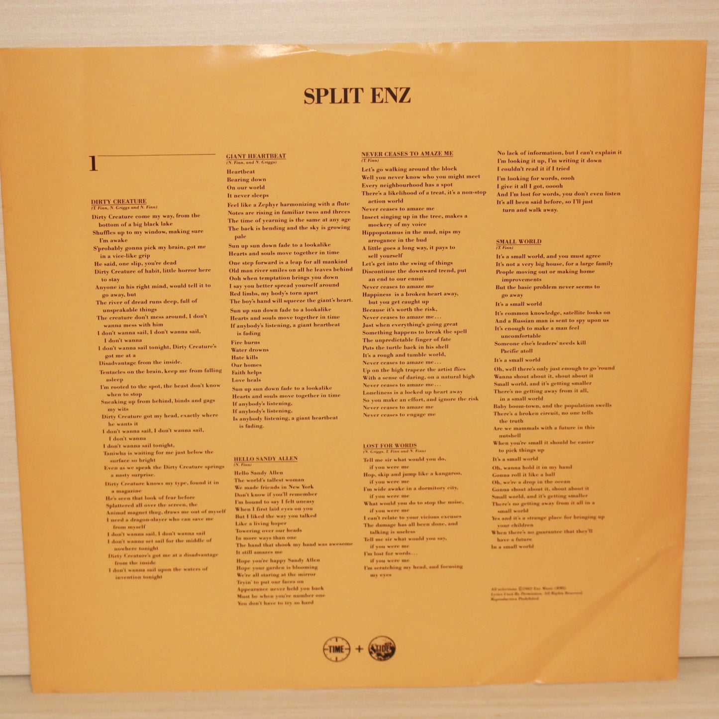 Split Enz : Time And Tide (LP,Album,Stereo)