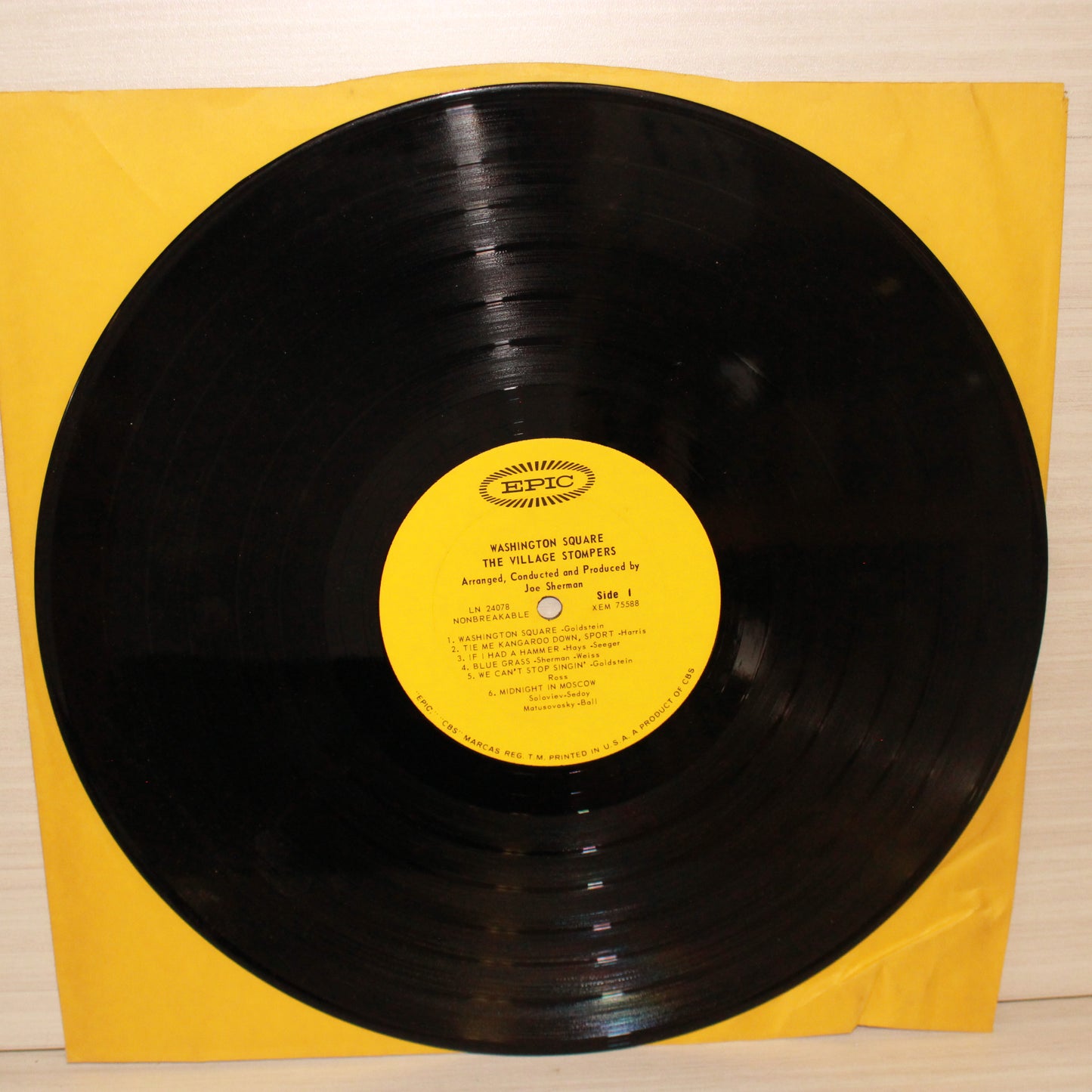 Village Stompers, The : The Original Washington Square (LP,Album,Mono)