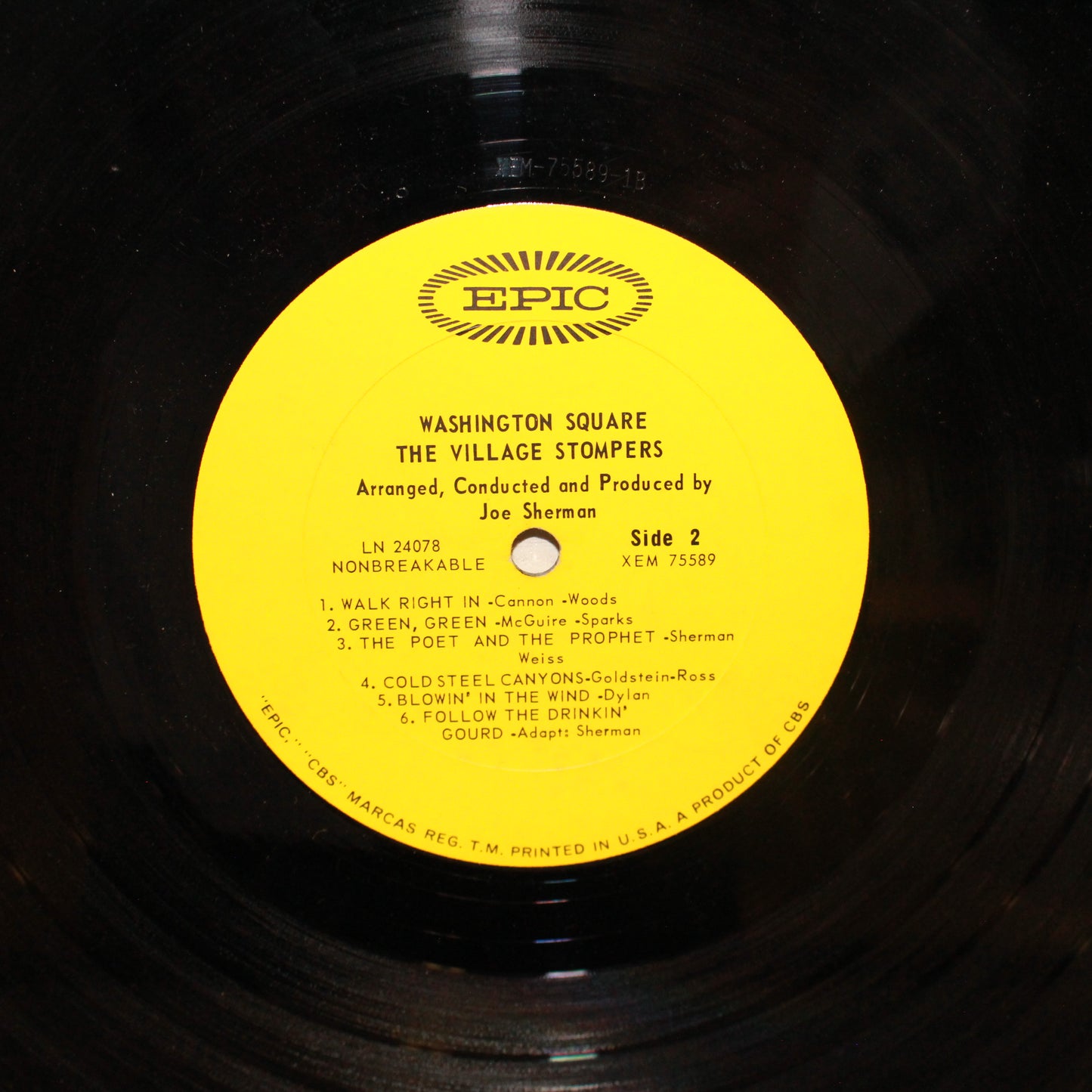 Village Stompers, The : The Original Washington Square (LP,Album,Mono)