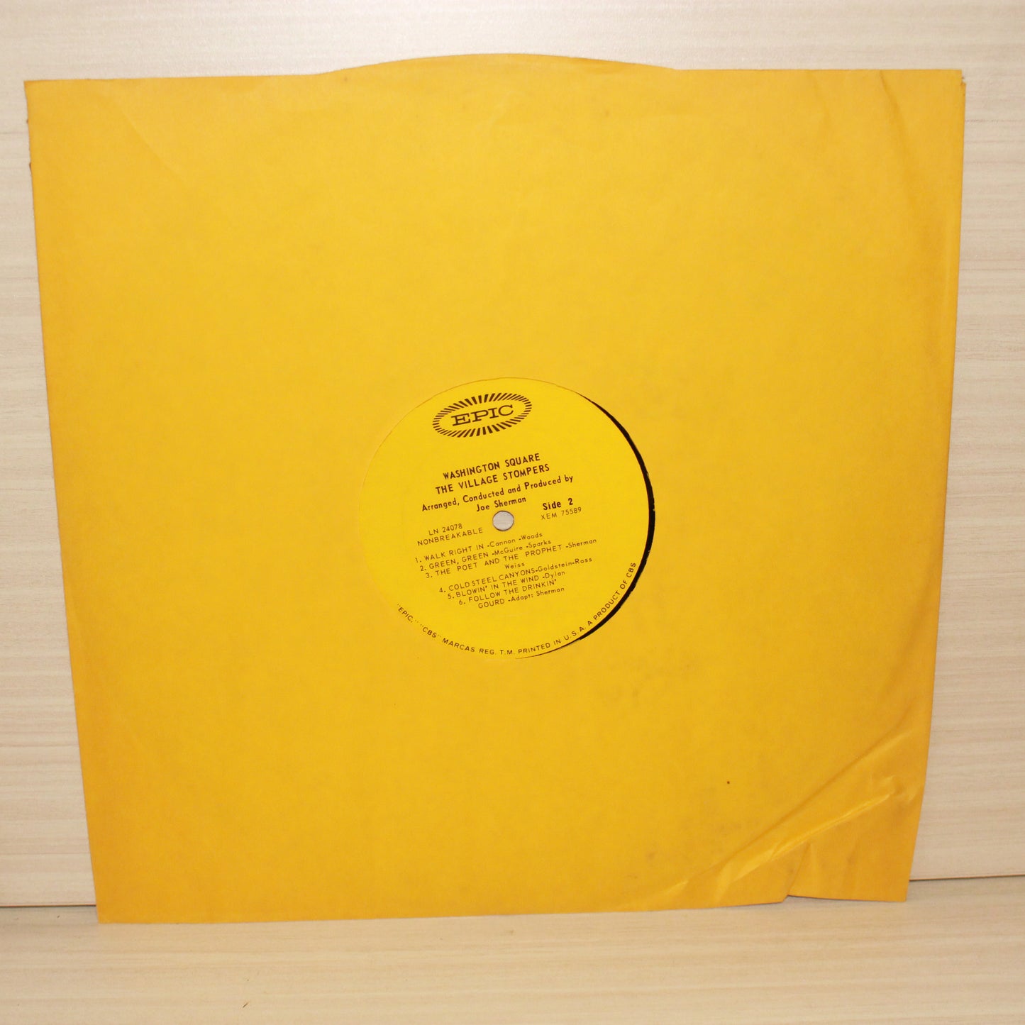 Village Stompers, The : The Original Washington Square (LP,Album,Mono)