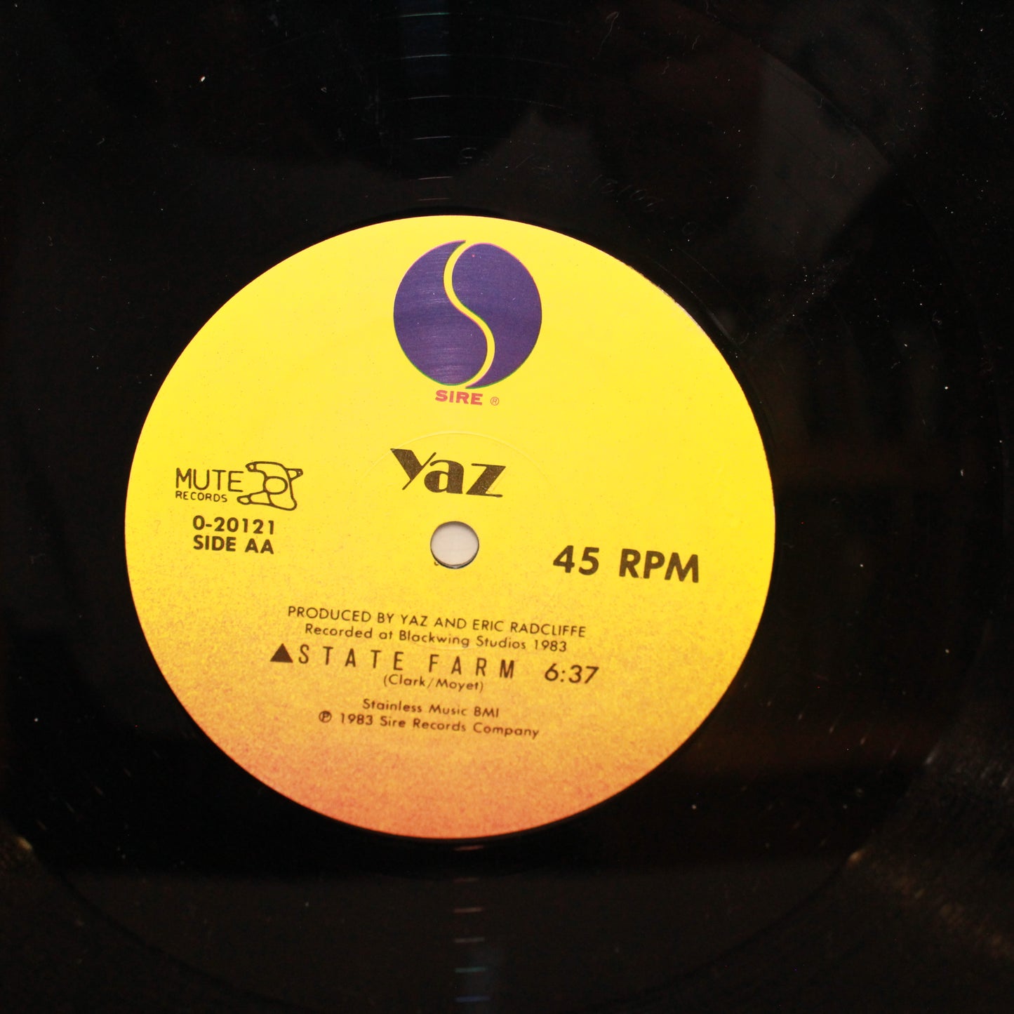Yazoo : Nobody's Diary / State Farm (12",45 RPM)